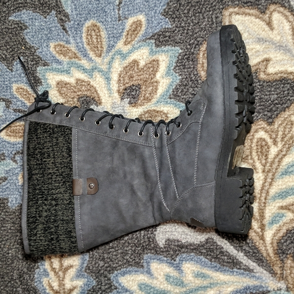 Maurices Emma Tall Wide Calf Boots, Gray, 9 - Picture 3 of 9